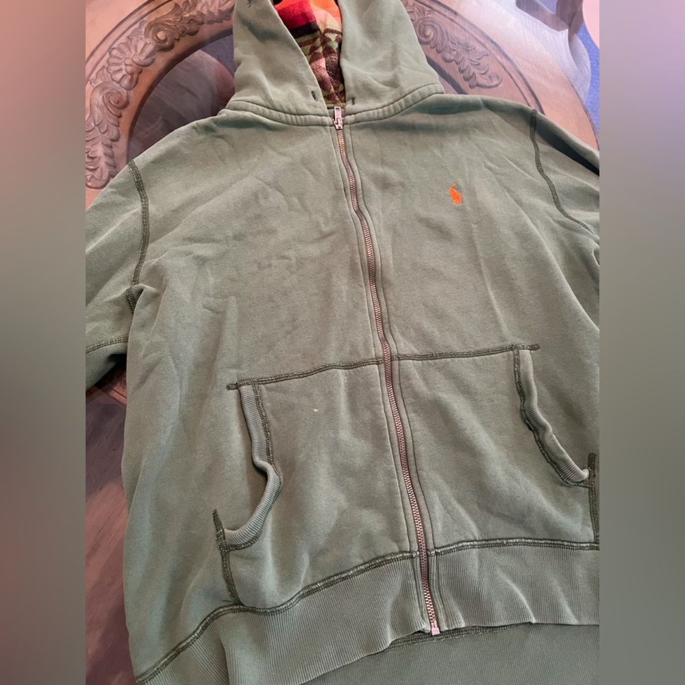 Polo by Ralph Lauren Green Zip-Up Sweater